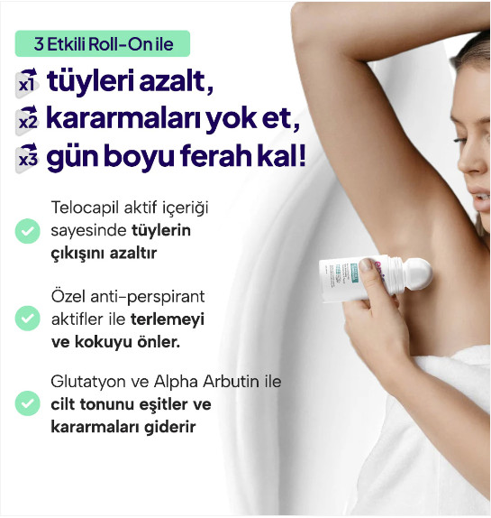 Epify 3 Etkili Koltuk Altı Unisex Roll-On